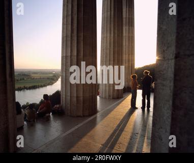 Blick vom Walhalla-Tempel über die Donau, in der Nähe von Regensburg, Bayern, Deutschland Stockfoto