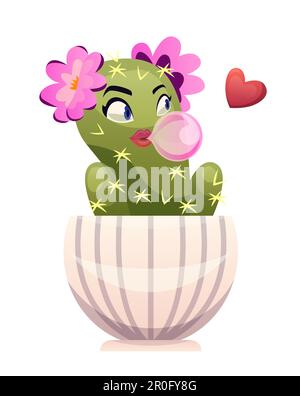 Süße Kaktus-Ikone Stock Vektor