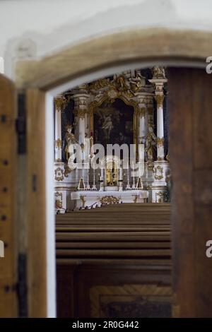 Innenansicht der Asam-Kirche, Ingolstadt, Bayern, Deutschland Stockfoto