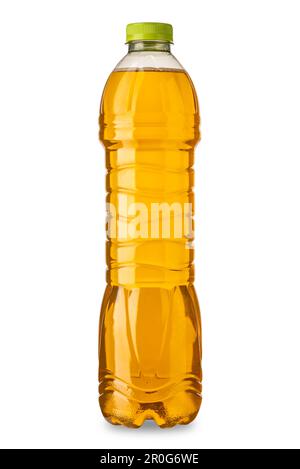 Flasche Eistee isoliert auf Weiß mit Clipping Path im Preis inbegriffen Stockfoto