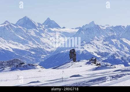 Quille du Diable, Glacier 3000, Col de Pillon, Kanton Vaud, Schweiz Stockfoto