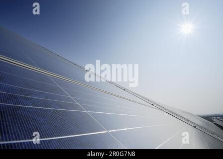 Photovoltaik-Anlage, Bayern, Deutschland Stockfoto