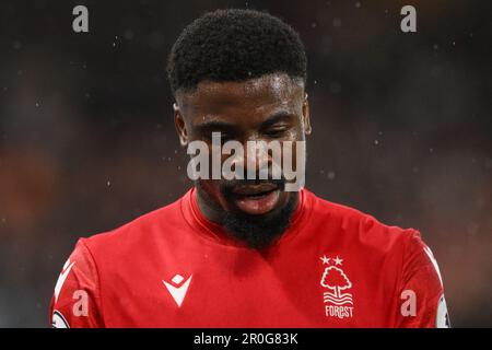 Nottingham, Großbritannien. 08. Mai 2023. Serge Aurier #24 of Nottingham Forest während des Premier League-Spiels Nottingham Forest vs Southampton in City Ground, Nottingham, Großbritannien, 8. Mai 2023 (Foto von Craig Thomas/News Images) in Nottingham, Großbritannien, am 5./8. Mai 2023. (Foto: Craig Thomas/News Images/Sipa USA) Guthaben: SIPA USA/Alamy Live News Stockfoto