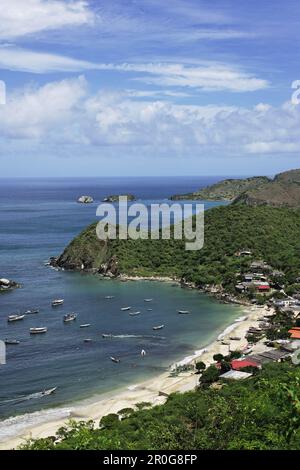 Blick auf Playa Guayacan, Isla Margarita, Venezuela Nueva Esparta Stockfoto