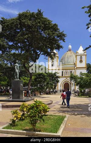 Iglesia de San Nicolas de Bari, Plaza Bolivar, Porlamar, Isla Margarita, Venezuela Nueva Esparta Stockfoto