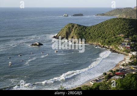 Blick auf Playa Guayacan, Isla Margarita, Venezuela Nueva Esparta Stockfoto