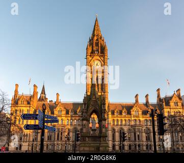 Manchester Rathaus, altes Wahrzeichen in England Stockfoto