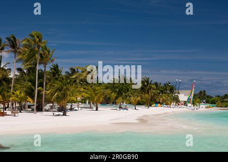 Strand von Maldive Island Kandooma, Malediven, South Male Atoll Stockfoto