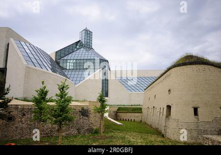 Mudamer Museum mit Fort Thüngen auf dem Kirchberg, Stadt Luxemburg, Luxemburg, Europa Stockfoto