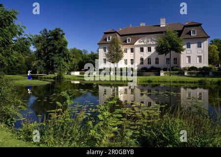 Burggelände Branitz, Fürst Pückler Park bei Cottbus, Brandenburg, Deutschland, Europa Stockfoto