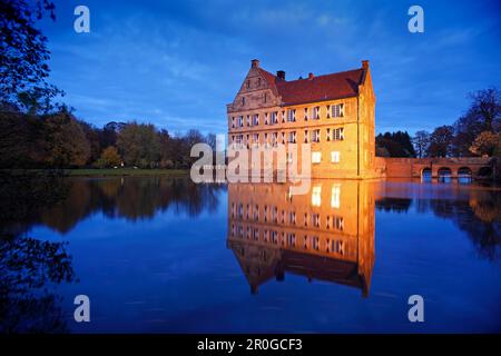 Huelshoff Burg, Havixbeck, Münsterland, Nordrhein-Westfalen, Deutschland Stockfoto