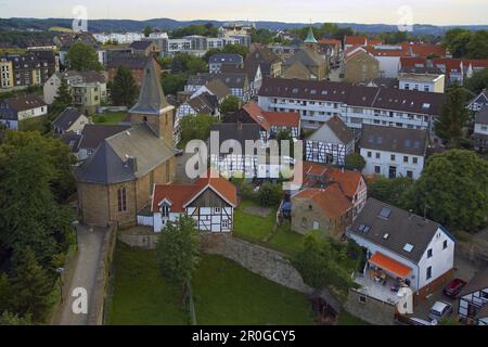 Blick über die Altstadt, Hattingen-Blankenstein, Nordrhein-Westfalen, Deutschland Stockfoto