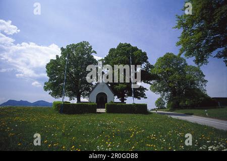 Kapelle in der Nähe von Hittenkrichen, Chiemgau, Bayern, Deutschland Stockfoto