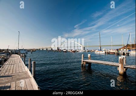 Fehmarnsund-Brücke, Fehmarn-Schallbrücke, Ostsee, Schleswig-Holstein, Deutschland Stockfoto