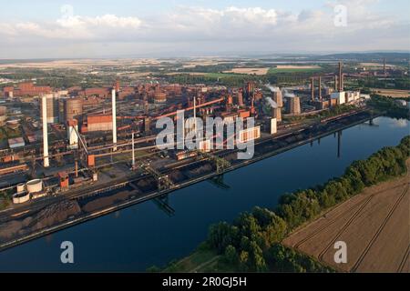 Luftaufnahme von Stahlwerken, Salzgitter, Niedersachsen, Deutschland Stockfoto