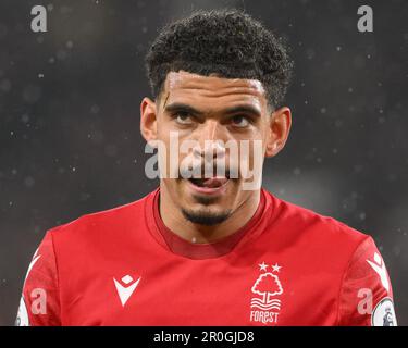 Morgan Gibbs-White #10 of Nottingham Forest während des Premier League-Spiels Nottingham Forest vs Southampton at City Ground, Nottingham, Großbritannien, 8. Mai 2023 (Foto: Craig Thomas/News Images) Stockfoto