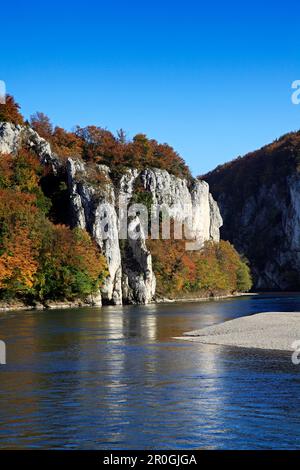 Donauschlucht bei Weltenburg, Bayern, Deutschland Stockfoto