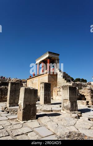 Eingang Nord, Palast von Knossos, Knossos, Kreta, Griechenland Stockfoto