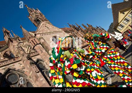 Karnevalsumzug in Altstadt, Freiburg Im Breisgau, Baden-Württemberg, Deutschland Stockfoto