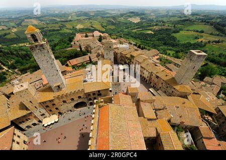 Blick über San Gimignano, Toskana, Italien Stockfoto