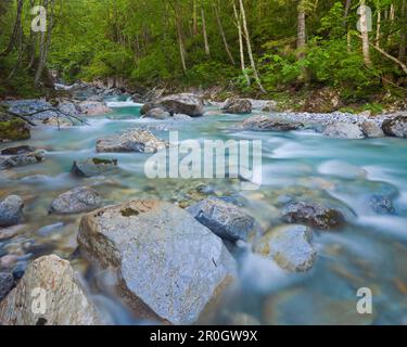 Steine in Valentin Stream, Mauthner Klamm, Hermagor, Kärnten, Österreich Stockfoto