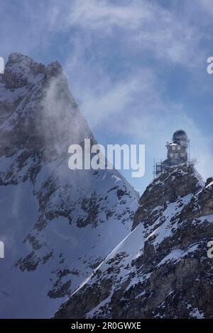 Sphinx-Observatorium auf Jungfraujoch, Grindelwald, Berner Oberland, Schweiz Stockfoto