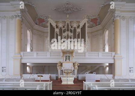 Innenansicht der Ludwigskirche, St. Louis' Church, Alt-Saarbrücken, Saarbrücken, Saarland, Deutschland, Europa Stockfoto