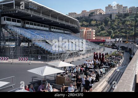Der Circuit de Monaco. Die Strecke wird jährlich für den Grand Prix von Monaco, den ePrix von Monaco und den historischen Grand Prix von Monaco genutzt. Stockfoto