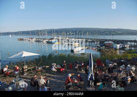 Restaurant Schloessli, Horn, Gaienhofen, Hoeri, Lake Constance, Baden-Württemberg, Deutschland Stockfoto