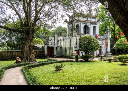 Van Mieu oder Tempel der Literatur in Hanoi, Vietnam, Asien Stockfoto