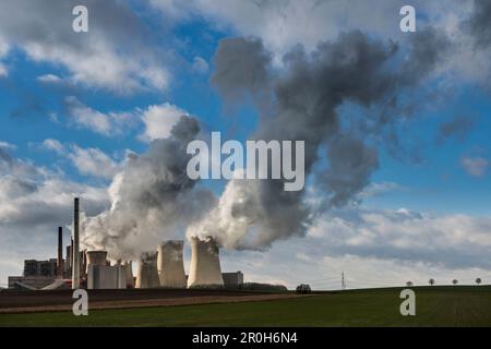 Kohlekraftwerk Neurath bei Grevenbroich, Nordrhein-Westfalen, Deutschland Stockfoto