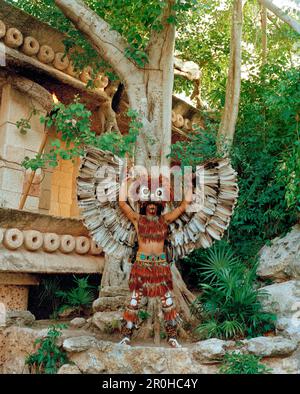 Mexiko, Riviera Maya, Maya Inder in den zeremoniellen Kostüm, Halbinsel Yucatan Stockfoto