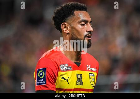 Linse, Frankreich. 06. Mai 2023. Angelo FULGINI von Lens während des französischen Meisterschafts-Fußballspiels Ligue 1 zwischen RC Lens und Olympique de Marseille am 6. Mai 2023 im Bollaert-Delelis-Stadion in Lens, Frankreich - Photo Matthieu Mirville/DPPI Credit: DPPI Media/Alamy Live News Stockfoto