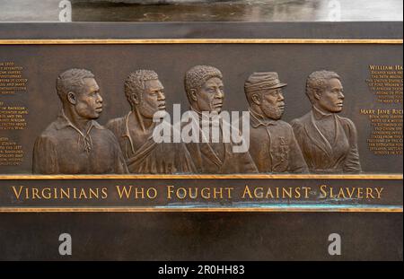 Emanzipation und Freedom Monument auf Brown's Island Richmond VA Stockfoto