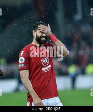 The City Ground, Nottingham, Großbritannien. 8. Mai 2023. Premier League Football, Nottingham Forest gegen Southampton; Filipe nach der letzten Pfeife Credit: Action Plus Sports/Alamy Live News Stockfoto