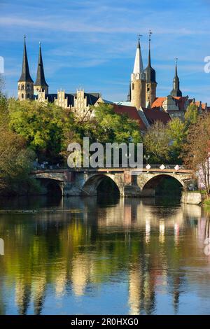 Kathedrale und Schloss Merseburg über der Saale, Merseburg, Sachsen-Anhalt, Deutschland Stockfoto