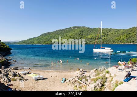 Strand, Sipanska Luka Sipan, Elaphiten, Kroatien Stockfoto