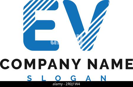 Design des EV-Buchstabens. EV-Buchstabe Logo Vektordarstellung – Vektor Stock Vektor