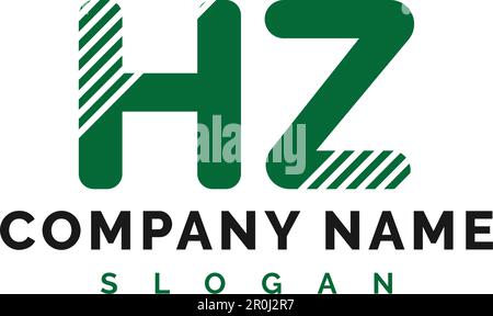 LOGO-Design MIT HZ Letter. HZ-Buchstabe Logo Vektor Abbildung - Vektor Stock Vektor