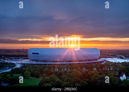 Allianz-Arena beim Champions League Finale 2012, München, Upper Bavaria, Bayern, Deutschland Stockfoto