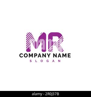 LOGO-Design MIT MR-Buchstaben. MR Letter Logo Vector Illustration - Vector Stock Vektor