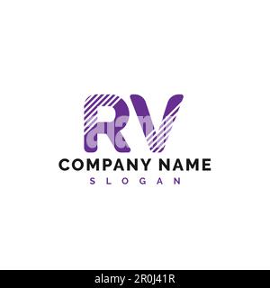 Design des RV Letter-Logos. RV-Buchstabe Logo Vektor Abbildung - Vektor Stock Vektor