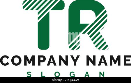 Logo-Design mit TR-Buchstabe. TR-Buchstabe Logo Vector Illustration - Vector Stock Vektor