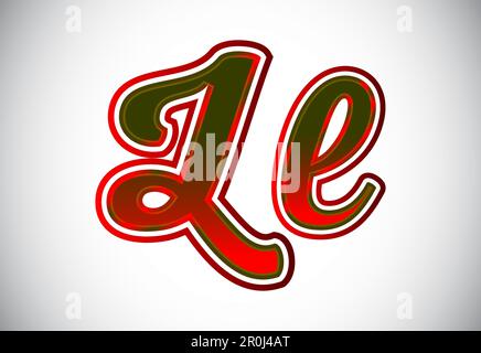 Englisch Groß- Und Kleinbuchstaben. Grafisches Alphabetsymbol Für Corporate Business Identity Stock Vektor