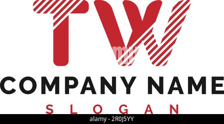 Design des TW Letter-Logos. TW-Buchstabe Logo Vektordarstellung - Vektor Stock Vektor