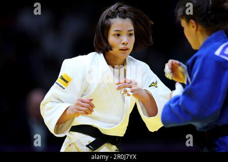 Ali Bin Hamad Al Attiyah Arena, Doha, Katar. 8. Mai 2023. (L-R) Uta Abe (JPN), Diyora Keldiyorova (UZB), 8. MAI 2023 -Judo : World Judo Championships Doha 2023 Women's -52kg Final match in Ali bin Hamad Al Attiyah Arena, Doha, Katar. Kredit: Naoki Nishimura/AFLO SPORT/Alamy Live News Stockfoto