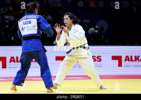 Ali Bin Hamad Al Attiyah Arena, Doha, Katar. 8. Mai 2023. (L-R) Diyora Keldiyorova (UZB), Uta Abe (JPN), 8. MAI 2023 -Judo : World Judo Championships Doha 2023 Women's -52kg Final match in Ali bin Hamad Al Attiyah Arena, Doha, Katar. Kredit: Naoki Nishimura/AFLO SPORT/Alamy Live News Stockfoto