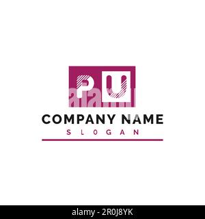 PU-Logo-Design. Vektordarstellung des PU-Letter-Logos – Vektor Stock Vektor