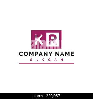 LOGO-Design MIT KR-Buchstaben. KR Letter Logo Vector Illustration - Vector Stock Vektor