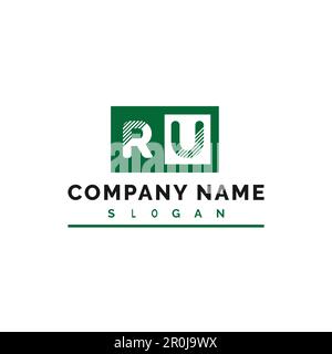 RU-Logo-Design. RU Letter Logo Vector Illustration - Vector Stock Vektor